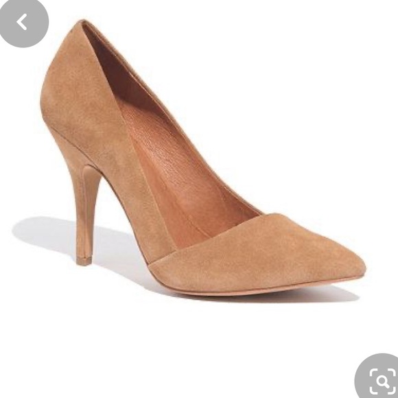 Madewell Shoes - Madewell Mira suede heels color sandstone